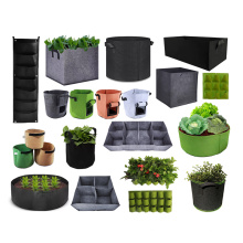 Garden non woven 3 5 10 20 50 80 100 gallon black heavy duty aeration felt fabric pot planter potato plant mushroom grow bag